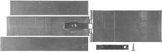 Hinged Patchbox Kit, with spring, nickel silver,
7-3/4" overall length